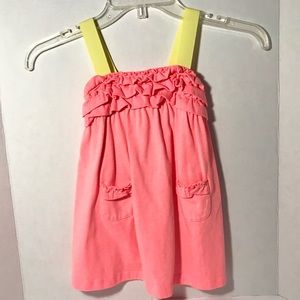 Gymboree Pink Dress with Yellow Straps Size 18-24M